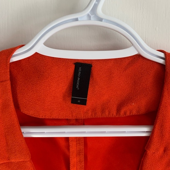 Vera Moda size 40 /L/XL Suede Blazer burnt orange colour - Picture 2 of 2